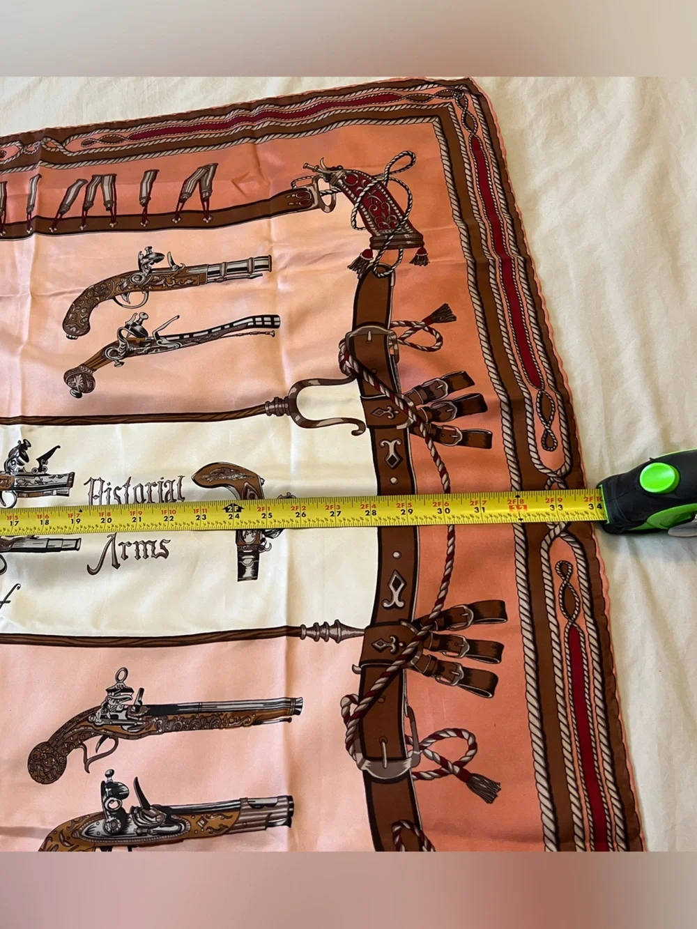 Vintage Museum of Historical Arms Scarf -features antique pistol firearms